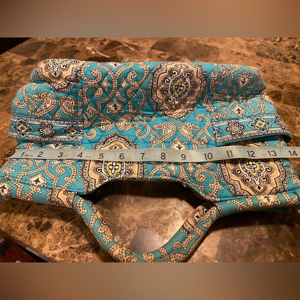 Sold🛑💙VERA BRADLEY~ Turquoise Gabby Satchel (retired pattern) - Picture 10 of 13